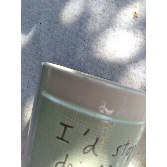 Dept 56   White Coffee Mug Tea Cup I'm no quitter - Picture 6 of 7